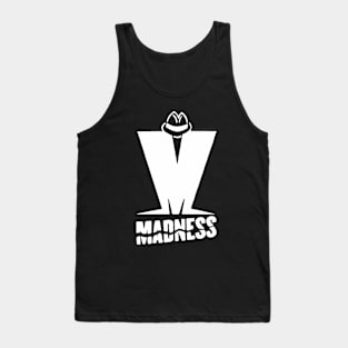 Band Stencil White Tank Top